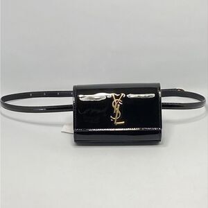 Saint Laurent Mini Kate Patent Leather Belt Bag